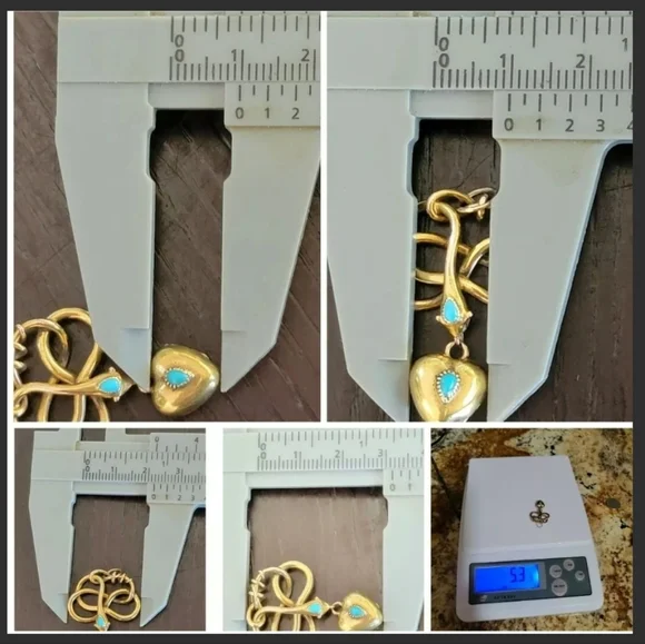 Antique Victorian 18K Gold  Snake Heart Locket Pendant-Estate Jewelry - Picture 11 of 12